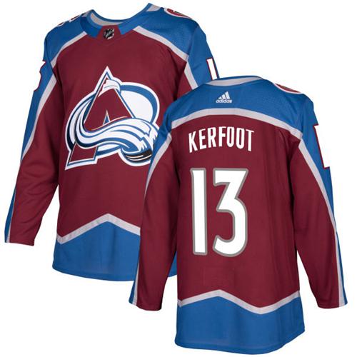Adidas Men Colorado Avalanche 13 Alexander Kerfoot Burgundy Home Authentic Stitched NHL Jersey